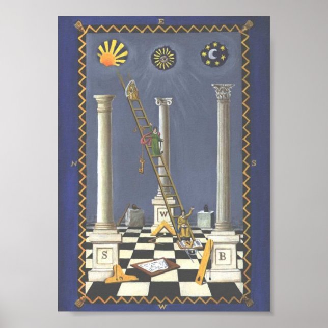 Poster Masonic Tracing Board - Apprentice Entré 3 (Devant)