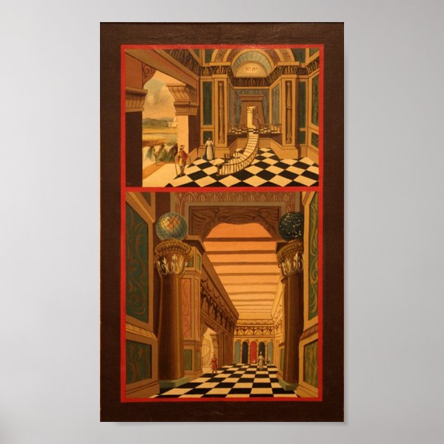 Poster Masonic Tracing Board - Fellow Craft 2 (Devant)