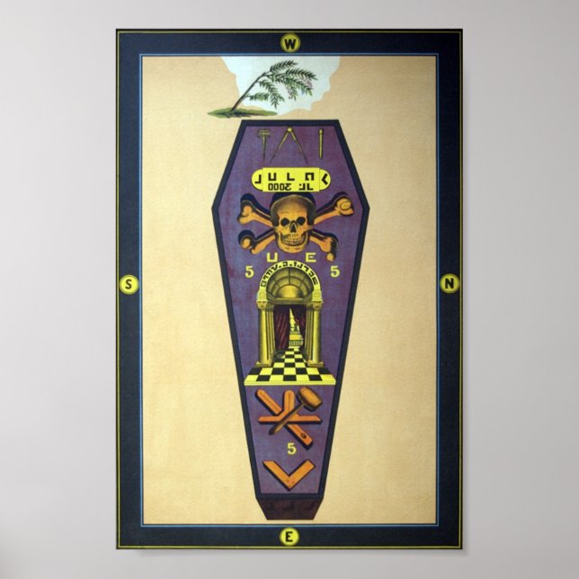 Poster Masonic Tracing Board - Master Mason (Devant)