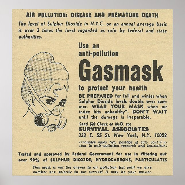 Poster masque à gaz (Devant)