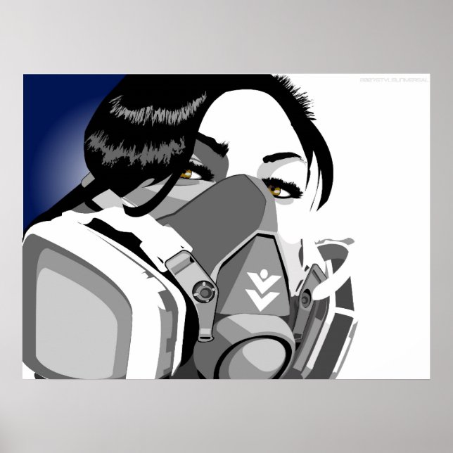 Poster masque à gaz (Devant)