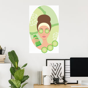 Poster Masque au concombre