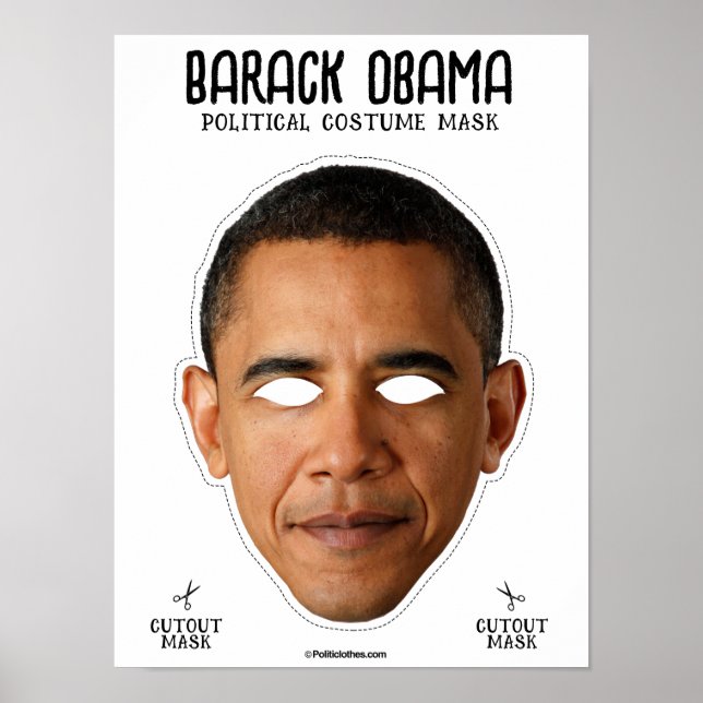 Poster Masque costume Barack Obama (Devant)