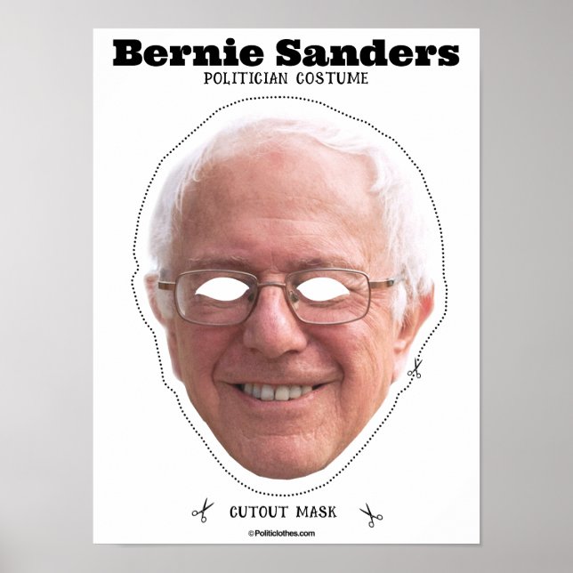 Poster Masque Costume Bernie Sanders (Devant)
