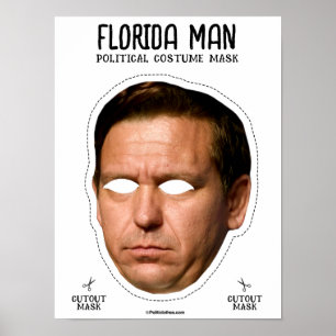 Poster Masque costume homme Desantis Florida