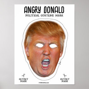 Poster Masque de costume Donald en colère