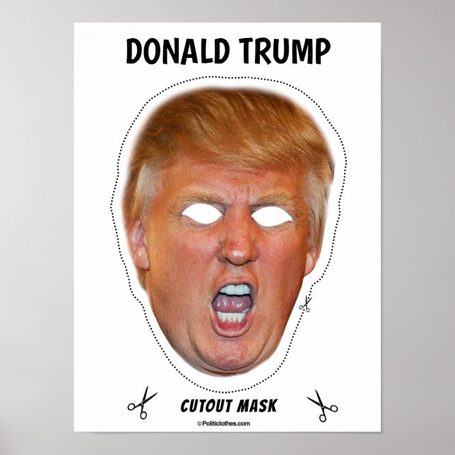 Poster Masque de costume Donald en colère (Devant)