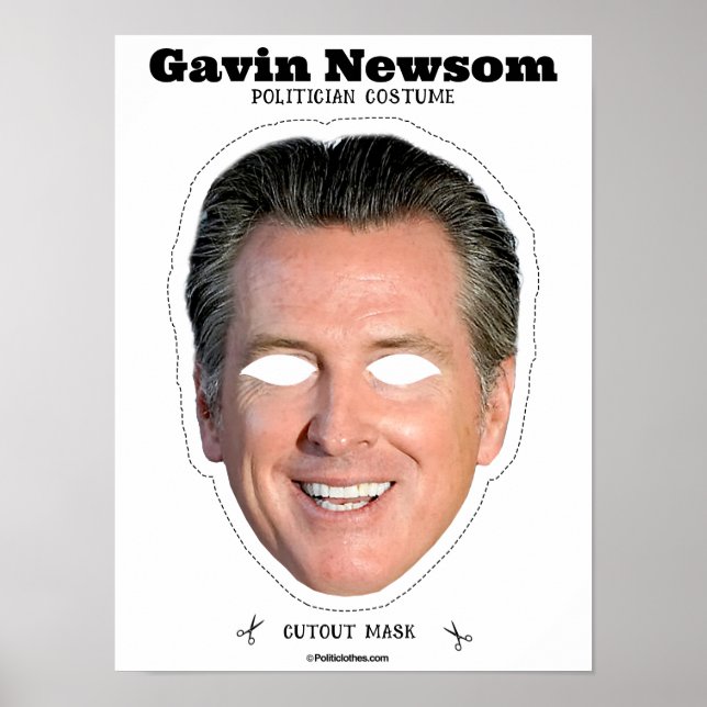 Poster Masque de costume Gavin Newsom (Devant)