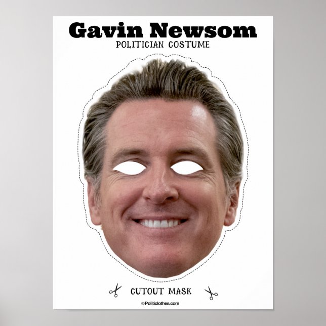 Poster Masque de costume Gavin Newsom (Devant)