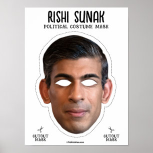Poster Masque de costume Rishi Sunak