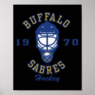 Poster Masque de hockey des Sabres de Buffalo Gris Nhl So