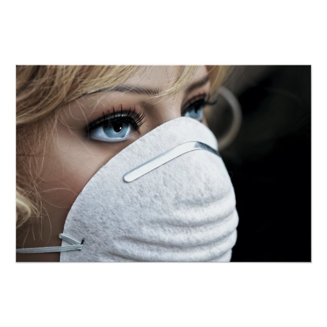 Poster Masque de protection contre le virus Corona (Devant)