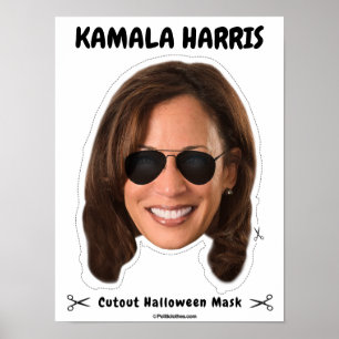 Poster Masque d'Halloween Kamala Harris
