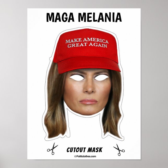 Poster Masque d'Halloween MAGA MELANIA (Devant)