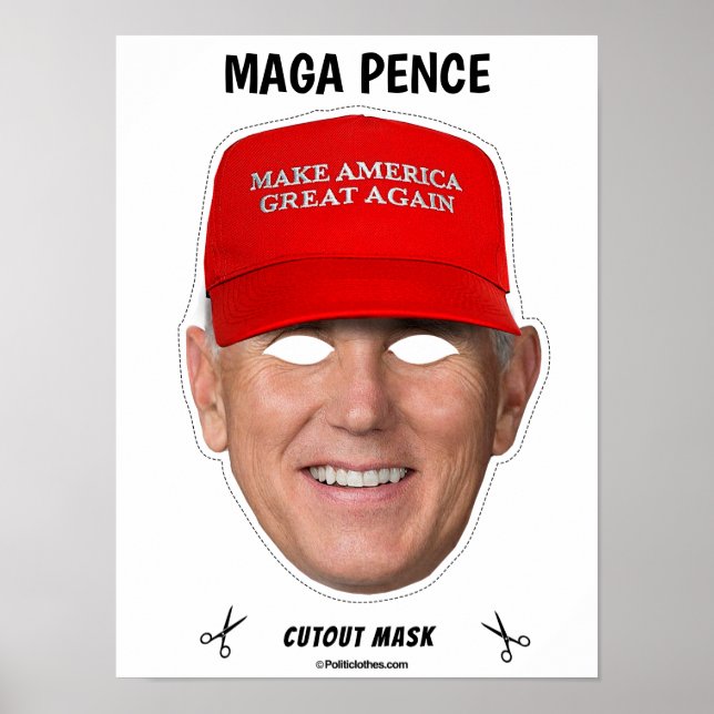 Poster Masque d'Halloween MAGA PENCE (Devant)