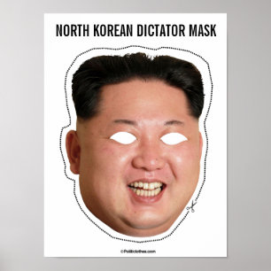 Poster Masque dictateur nord-coréen