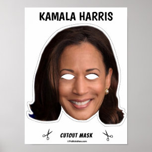 Poster Masque Halloween KAMALA HARRIS