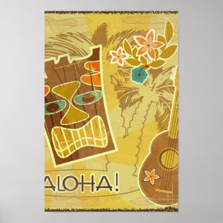 Poster Masque Hawaïen Tiki