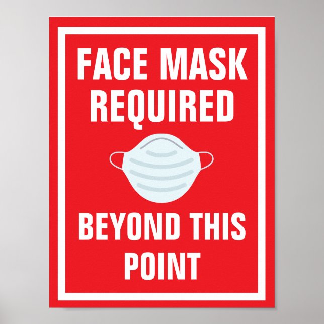 Poster Masque Tête Rouge Gras De 8,5 Pouces X 11 Pouces A (Devant)