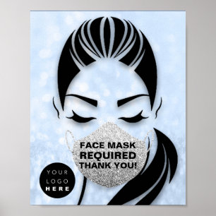 Poster Masque Visage Couverture Requise Vidéo Personnalis