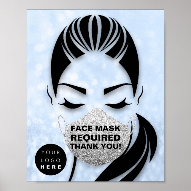 Poster Masque Visage Couverture Requise Vidéo Personnalis (Devant)