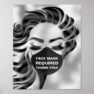 Poster Masque Visage obligatoire Cosmetologue Cosmetologu