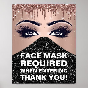 Poster Masque Visage requis Covid Merci Parties scintilla