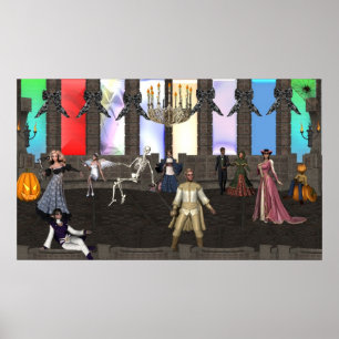 Poster Masquerade d'Halloween