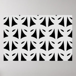 Poster Masquerade en noir et argent