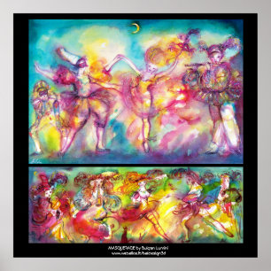 Poster MASQUERADE, Mardi Gras Masques, Danse, Musique