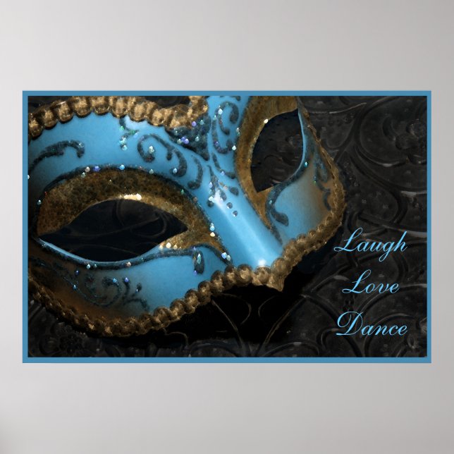 Poster Masquerade Masque Rire Amour Danse Imprimer (Devant)