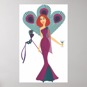 Poster Masquerade Peacock