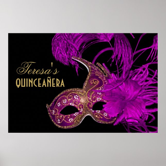 Poster Masquerade quinceañera quinzième anniversaire viol (Devant)