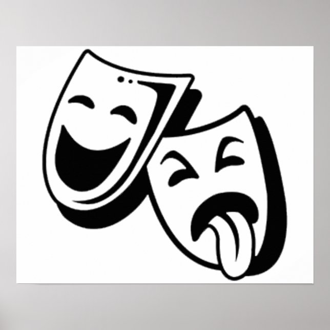 Poster Masques de comédie et de tragédie (Devant)