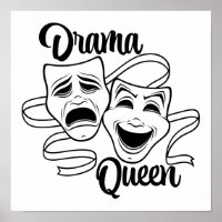 Masques de théâtre de comédie et de tragédie Reine
