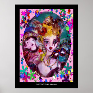 POSTER MASQUES DE VENISE POUR LA SAINT-VALENTIN