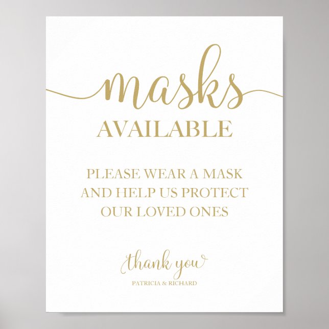 Poster Masques disponibles SIGNE Mariage Calligraphie sim (Devant)