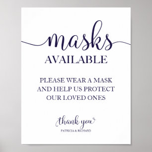 Poster Masques disponibles SIGNE Mariage Calligraphie sim