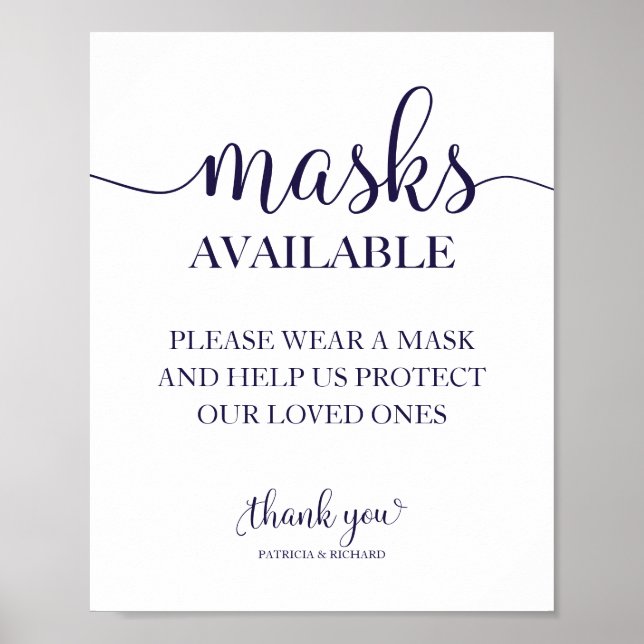 Poster Masques disponibles SIGNE Mariage Calligraphie sim (Devant)