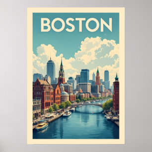 Poster Massachusetts de Boston