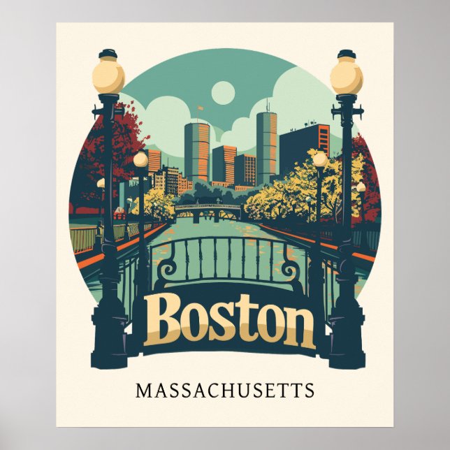 Poster Massachusetts de Boston (Devant)