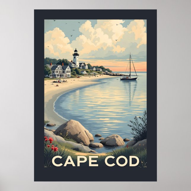 Poster Massachusetts de Cape Cod (Devant)