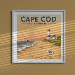Poster Massachusetts de Cape Cod vintage