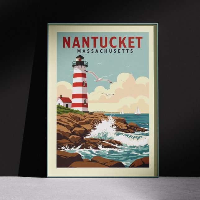 Poster Massachusetts de Nantucket vintage (Créateur téléchargé)