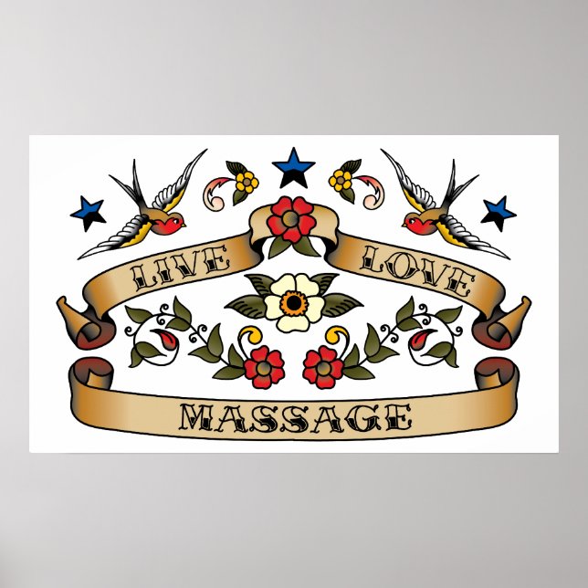 Poster Massage d'amour en direct (Devant)