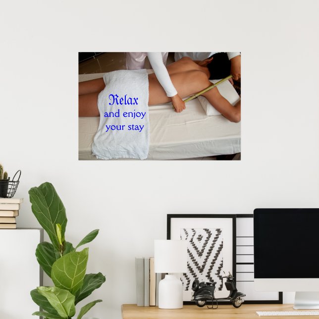 Poster Massage en bambou (Bureau à domicile)