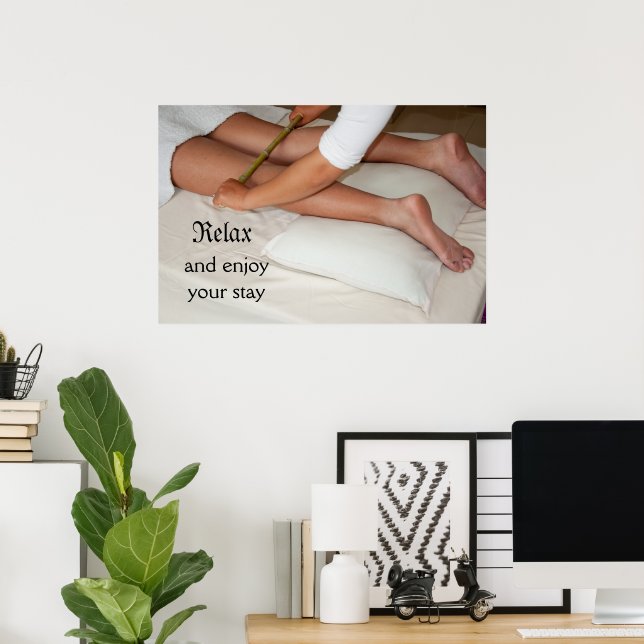 Poster Massage en bambou (Bureau à domicile)