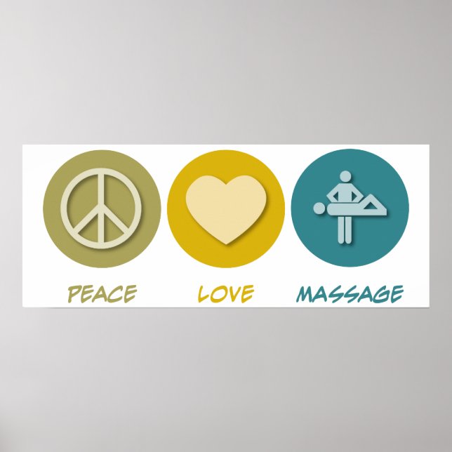 Poster Massage Peace Love (Devant)