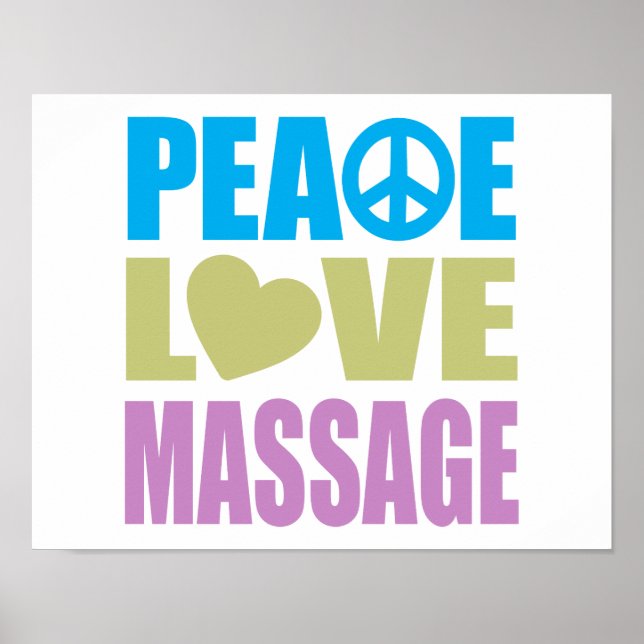 Poster Massage Peace Love (Devant)
