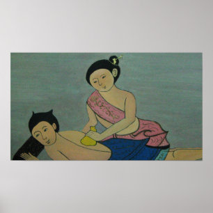 Poster Massage traditionnel thaïlandais